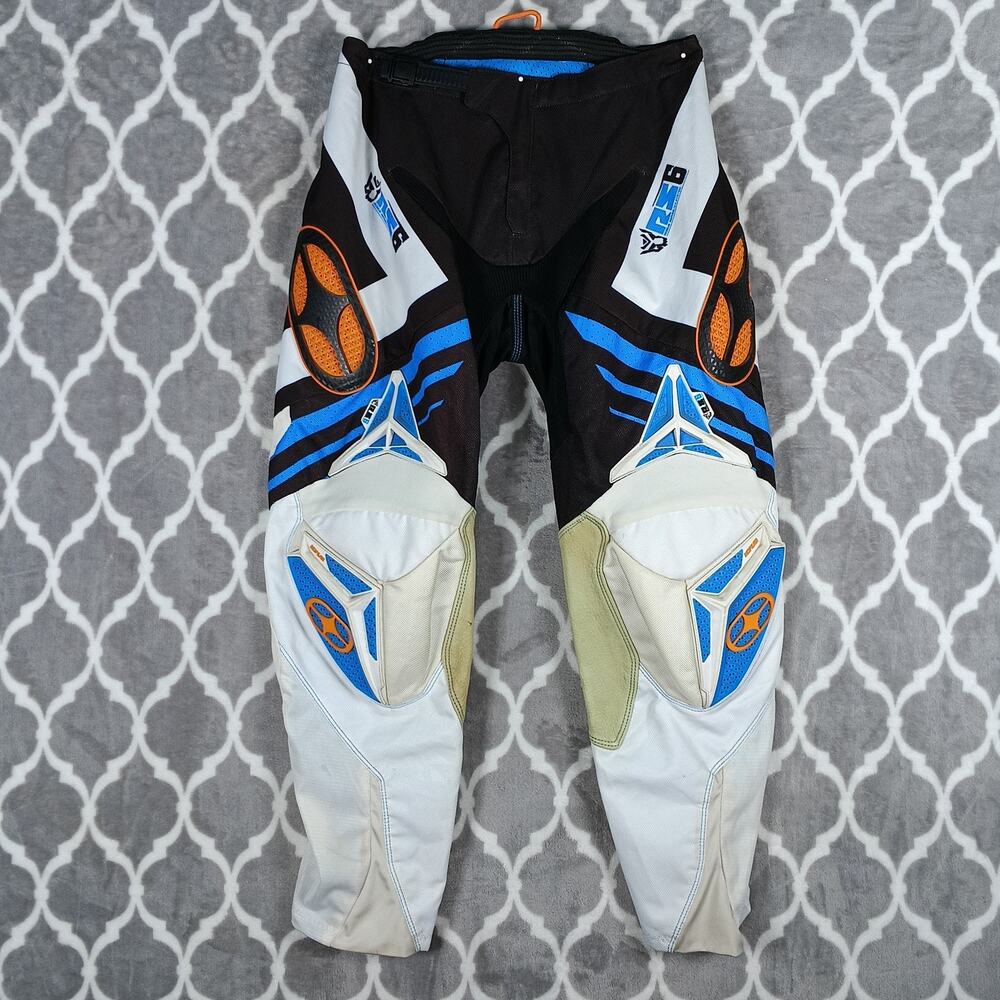 No Fear Motocross Pants Size 30 Black Blue Rogue MX Racing ATV Dirt Bike VTG